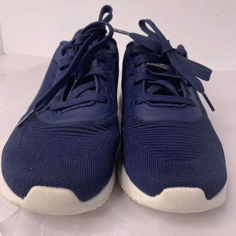 BOBS SPORT by Skechers TOUGH TALK Navy Fabric Lace Up Low Top Sneakers Women 9.5